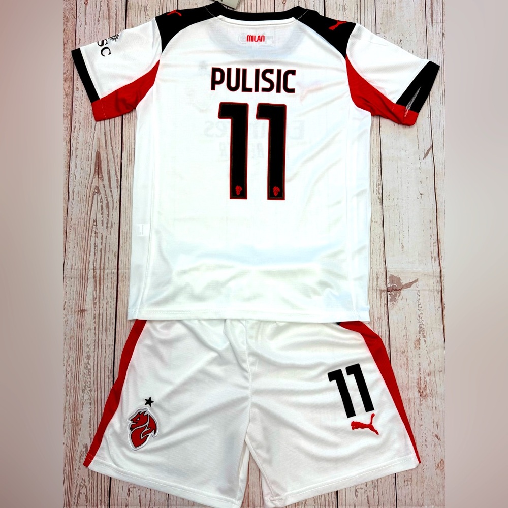 YOUTH Pulisic Jersey Puma Soccer Kids Kit (Jersey + Shorts) LARGE (28) 10-12